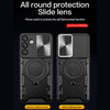 Superior Series Hybrid Case with MagSafe Magnetic Ring Stand and Camera Lens Cover for Samsung Galaxy S25 FE - Black