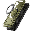 Military Grade Magnetic Hybrid Armor Case with Rotating Kickstand for Samsung Galaxy A57 5G - Green