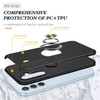 360 Rotating Ring Grip Hybrid Case for Samsung Galaxy A57 5G - Black