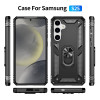 Military Grade Hybrid Case with Ring Grip for Samsung Galaxy A57 5G - Black