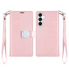 Extra Series Essential Leather Wallet Stand Case for Samsung Galaxy A57 5G - Rose Gold
