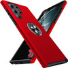 360 Rotating Ring Grip Hybrid Case for Samsung Galaxy S26 Ultra - Red
