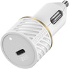 OtterBox 20W USB-C Car Charger Charging Kit + USB-C Cable with Lightning Connector - White