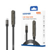 100W T-Shaped USB-C to USB-C Charging Cable with Built-in Phone Stand - Black