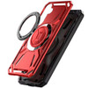 Military Grade Magnetic Hybrid Armor Case with Rotating Kickstand for Samsung Galaxy S26 - Red