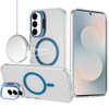 InFrame Series Magnetic Crystal Case with Camera Ring Stand for Samsung Galaxy S26 Plus - Blue