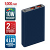 5000mAh Multi-Port Slim and Fast Power Bank Battery Pack Portable Charger - Navy Blue