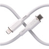 360 Electrical Fluid Nylon Braided MFi Certified Lightning Connector to USB-C Charge and Sync Cable - White