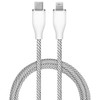 Brookstone Nylon Braided MFi Certified Lightning Connector to USB-C Charge and Sync Cable - White