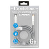 Brookstone Nylon Braided MFi Certified Lightning Connector to USB-C Charge and Sync Cable - White