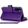 Leather Wallet Case with Zipper Pocket for Samsung Galaxy A17 5G - Purple