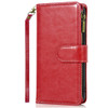 Leather Wallet Case with Zipper Pocket for Samsung Galaxy S26 Ultra - Red