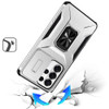 Combat Tough Series Ring Holder Case with Camera Lens Cover for Samsung Galaxy S26 Ultra - Silver