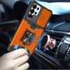 Military Grade All-In-One Ring Stand Card Case for Samsung Galaxy S26 Ultra - Cosmic Orange