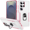 Military Grade TUFF Shockproof Hybrid Armor Case with Ring Grip for Samsung Galaxy S26 Ultra - White Pink