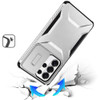 Combat Tough Series Hybrid Case with Camera Lens Cover for Samsung Galaxy S26 Ultra - Silver