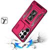 Military Grade Ring Holder Case with Camera Lens Cover for Samsung Galaxy S26 Ultra - Hot Pink