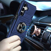 Military Grade All-In-One Ring Stand Case with Card Pocket for Samsung Galaxy A17 5G - Blue