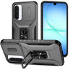 Combat Tough Series Ring Holder Case with Camera Lens Cover for Samsung Galaxy A17 5G - Grey