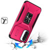 Combat Tough Series Ring Holder Case with Camera Lens Cover for Samsung Galaxy A17 5G - Hot Pink