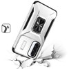 Combat Tough Series Ring Holder Case with Camera Lens Cover for Samsung Galaxy A17 5G - Silver