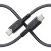 360 Electrical Fluid 240W Nylon Braided USB-C to USB-C Charge and Sync Cable - Black