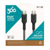 360 Electrical Fluid 240W Nylon Braided USB-C to USB-C Charge and Sync Cable - Black