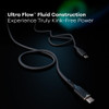 360 Electrical Fluid 240W Nylon Braided USB-C to USB-C Charge and Sync Cable - Black