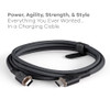 360 Electrical Fluid 240W Nylon Braided USB-C to USB-C Charge and Sync Cable - Black
