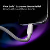360 Electrical Fluid Nylon Braided USB-C to USB-A Charge and Sync Cable - White