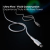 360 Electrical Fluid Nylon Braided USB-C to USB-A Charge and Sync Cable - White