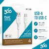 360 Electrical Fluid Nylon Braided USB-C to USB-A Charge and Sync Cable - White