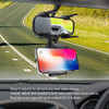 Merkury Innovations Car Rear-View Mirror Phone Mount with 360 Degree Rotating Cradle and Adjustable Brackets - Black