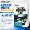 Merkury Innovations Car Rear-View Mirror Phone Mount with 360 Degree Rotating Cradle and Adjustable Brackets - Black