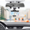 Merkury Innovations Car Rear-View Mirror Phone Mount with 360 Degree Rotating Cradle and Adjustable Brackets - Black