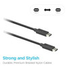 Motorola Essentials 1.5M Premium Braided USB-C To USB-C Cable - Black Grey