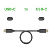 Motorola Essentials 1.5M Premium Braided USB-C To USB-C Cable - Black Grey