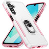 Military Grade TUFF Shockproof Hybrid Armor Case with Ring Grip for Samsung Galaxy A17 5G - White Pink