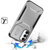 Combat Tough Series Hybrid Case with Camera Lens Cover for Samsung Galaxy A17 5G - Silver