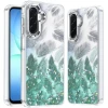 Feather Series Epoxy Glitter Hybrid Case for Samsung Galaxy A17 5G - Green