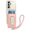 Military Grade All-In-One Hybrid Case with Card Pocket, Kickstand and Hand Strap for Samsung Galaxy S26 - Beige Pink