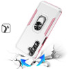 Military Grade TUFF Shockproof Hybrid Armor Case with Ring Grip for Samsung Galaxy S26 - White Pink