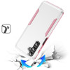 Military Grade TUFF Shockproof Hybrid Armor Case for Samsung Galaxy S26 - White Pink