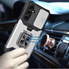 Military Grade All-In-One Ring Stand Card Case for Samsung Galaxy S26 - Silver