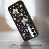 Butterfly Ornaments Diamond Hybrid Case for Samsung Galaxy S26 Plus - Black