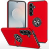 360 Rotating Ring Grip Hybrid Case for Samsung Galaxy S26 Plus - Red