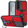 Military Grade All-In-One Ring Stand Card Case for Samsung Galaxy S26 Plus - Red