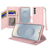 Extra Series Essential Leather Wallet Stand Case for Samsung Galaxy S26 - Rose Gold