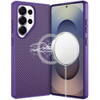 Carbon Fiber Series Magnetic Hybrid Case for Samsung Galaxy S26 Ultra - Purple