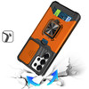 Military Grade All-In-One Ring Stand Card Case for Samsung Galaxy S25 Ultra - Cosmic Orange